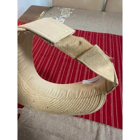 Unisex Y2K Style Pearl decorated Straw Hat Visor - Picture 6 of 7